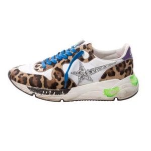 Golden Goose Calf Hair Animal Print Athletic Sneakers
